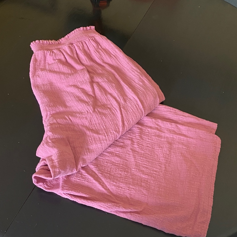 Bobeau Pink Wide Leg Pants